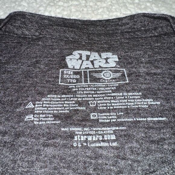 Star Wars Unisex Charcoal Gray Graphic Tee Size XXL EUC - Picture 7 of 11